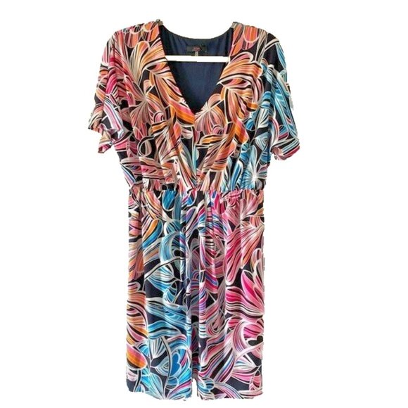 Trina Turk Bias V-Neck Dolman Mini Dress XXL - Picture 2 of 5